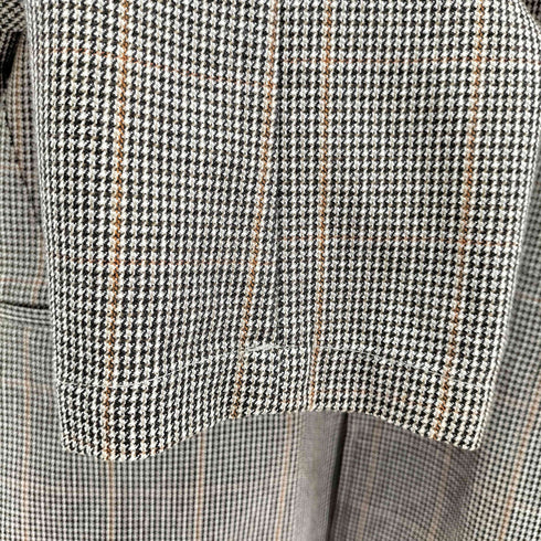 コムデギャルソンシャツ COMME des GARCONS SHIRT フランス製 リネン パネル切替 千鳥格子 4B テーラードジャケット メンズ JPN:S