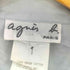 アニエスベー agnes b. PARIS デカボタン 丸襟 コットン 7分袖シャツ ブラウス レディース JPN:1