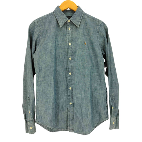 ポロラルフローレン POLO RALPH LAUREN 現行タグ CLASSIC FIT スモールポニー刺繍 シャンブレー シャツ レディース US:4