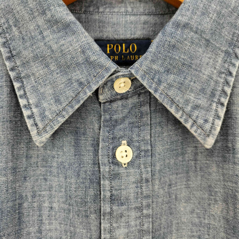ポロラルフローレン POLO RALPH LAUREN 現行タグ CLASSIC FIT スモールポニー刺繍 シャンブレー シャツ レディース US:4