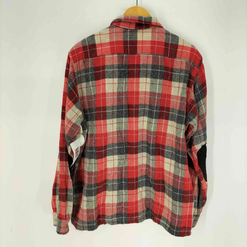 Personality 50-60s 三角タグ ウール バイカラ混 エルボーパッチ チェック シャツ メンズ 16 1/2