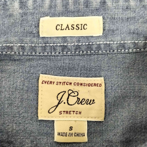 ジェイクルー J.CREW CLASSIC シャンブレー 長袖 ボタンダウンシャツ メンズ S