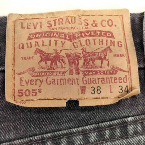 リーバイス Levis 00S 2002 USA製 00505-0260 後染め ブラックデニム メンズ W38/L34