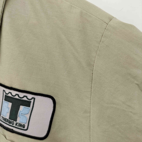 CORNER STONE 企業ロゴ S/S ワーク シャツ メンズ import:XL