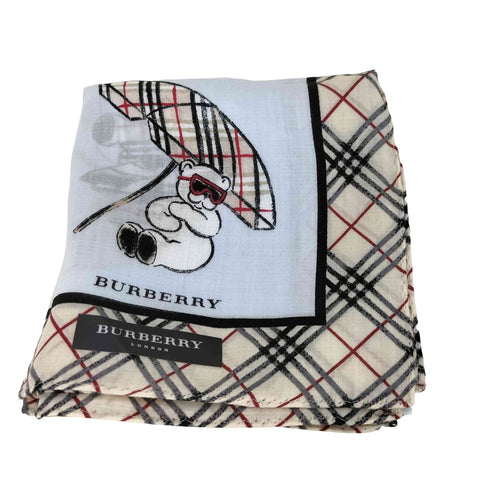 バーバリーロンドン BURBERRY LONDON ノバチェック クマ 傘 ハンカチ レディース