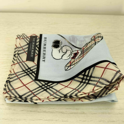 バーバリーロンドン BURBERRY LONDON ノバチェック クマ 傘 ハンカチ レディース
