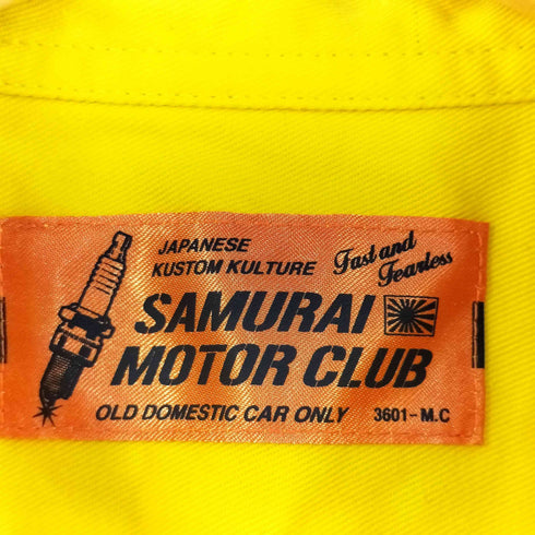 SAMURAI MOTOR CLUB オープンカラー ワークシャツ メンズ M