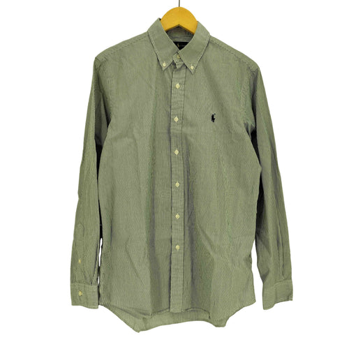 ラルフローレン RALPH LAUREN CLASSIC FIT インド製 スモールポニー刺繍 ストライプ BD シャツ メンズ import:M