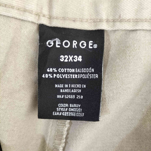 ジョージ GEORGE ツータック チノパンツ メンズ 32×34