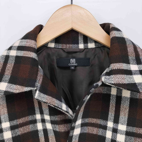 カンビオ CAMBIO TESS ワイドシルエット CPOチェックジャケット メンズ import:M