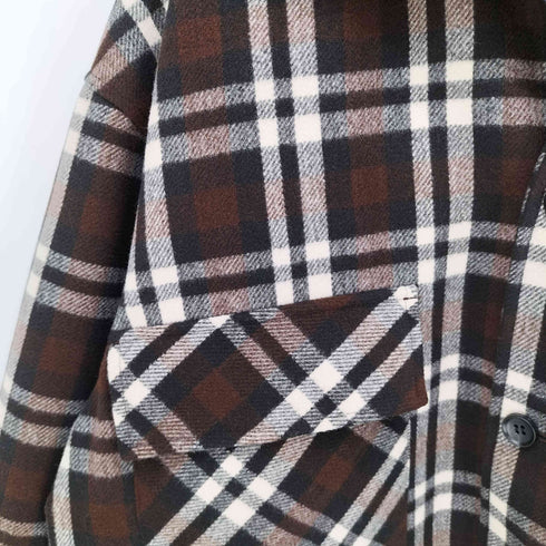 カンビオ CAMBIO TESS ワイドシルエット CPOチェックジャケット メンズ import:M