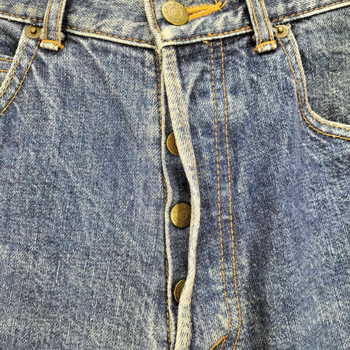 ケンゾージーンズ KENZO JEANS 90s 北斎タグ ボタンフライ ストレートデニム メンズ 79cm
