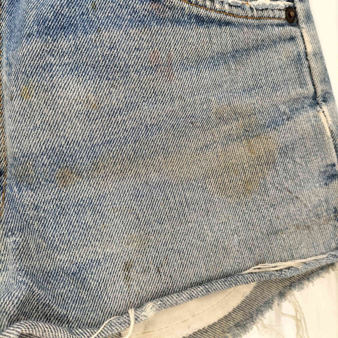 リーバイス Levis USA製 ボタン裏575 オレンジタブ ダメージ ショートパンツ デニム レディース W30