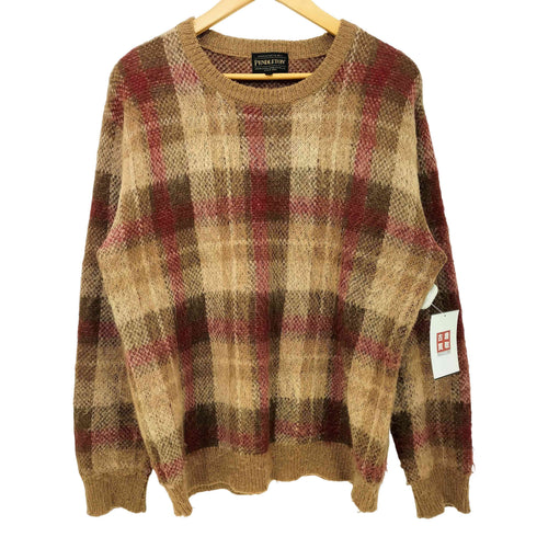 ペンドルトン PENDLETON モヘヤ混 チェック シャギー ニット セーター メンズ JPN:L