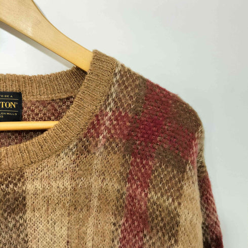 ペンドルトン PENDLETON モヘヤ混 チェック シャギー ニット セーター メンズ JPN:L