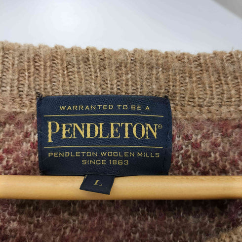 ペンドルトン PENDLETON モヘヤ混 チェック シャギー ニット セーター メンズ JPN:L