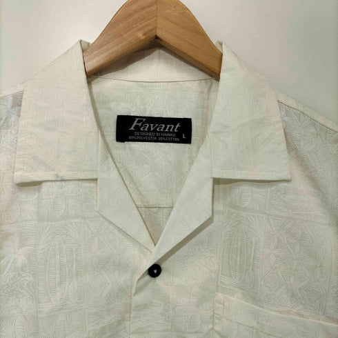 Favant コットンポリ 開襟 アロハシャツ メンズ import:L