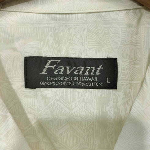 Favant コットンポリ 開襟 アロハシャツ メンズ import:L