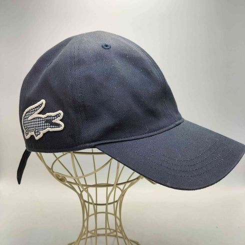 ラコステ LACOSTE 千鳥格子 ロゴパッチ コットンツイル キャップ レディース 58