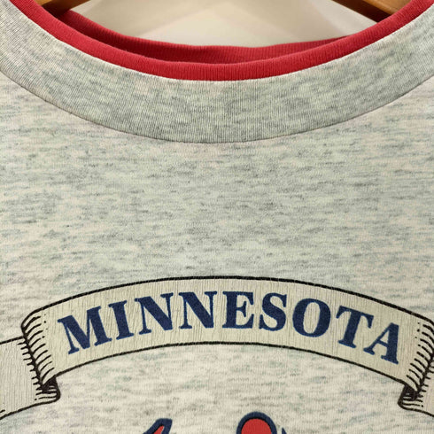 ULTIMATE SPORTS WEAR USA製 野球プリント レイヤード クルーネックTシャツ メンズ import:L