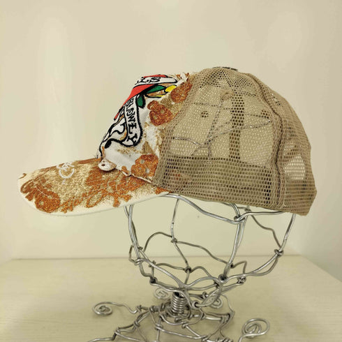 エドハーディー Ed Hardy スカル ラメ メッシュ スナップバック キャップ Y2K メンズ