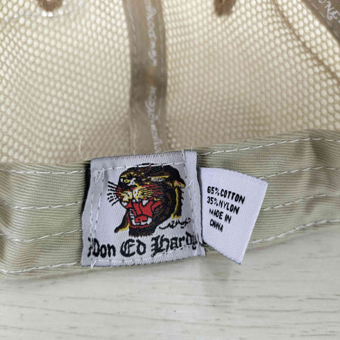 エドハーディー Ed Hardy スカル ラメ メッシュ スナップバック キャップ Y2K メンズ
