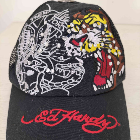 エドハーディー Ed Hardy タイガー メッシュ スナップバック キャップ Y2K メンズ