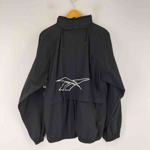 リーボック Reebok 90S ロゴ刺繍 ジップアップ ナイロンジャケット メンズ import:L