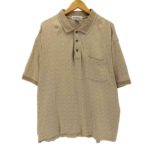 アーノルドパーマー Arnold Palmer シンガポール製 ジャガードコットンポロシャツ メンズ import:L
