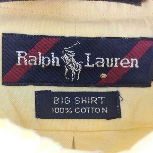 ラルフローレン RALPH LAUREN BIG SHIRT スモールポニー刺繍 L/S BDシャツ メンズ import:M