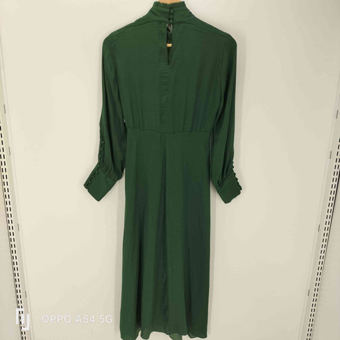 ザラ ZARA サテン ハイネック ワンピース レディース import:XS