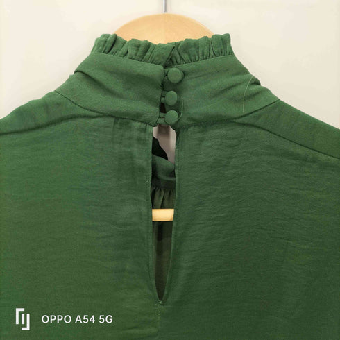 ザラ ZARA サテン ハイネック ワンピース レディース import:XS