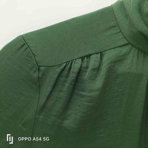 ザラ ZARA サテン ハイネック ワンピース レディース import:XS