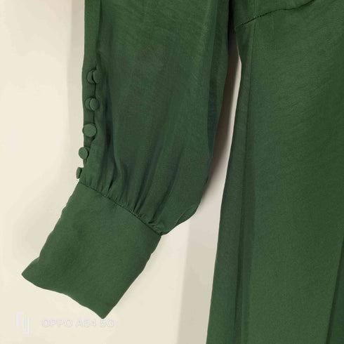 ザラ ZARA サテン ハイネック ワンピース レディース import:XS