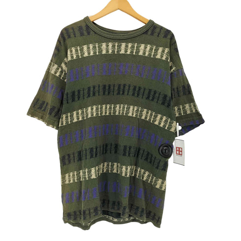 グラミチ GRAMICCI 90S USA製 ボックスロゴ ボーダークルーネックTシャツ メンズ import:M