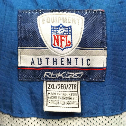 リーボック Reebok サイドジップ ロゴ刺繍 ハーフナイロンジャケット メンズ 2XL