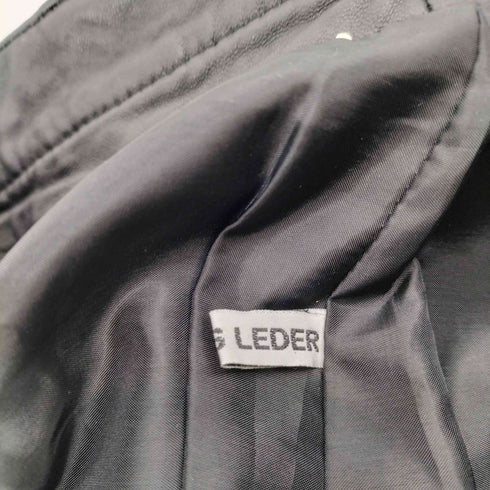 ECHTES LEDER タック 本革 レザー ハーフパンツ レディース import:M