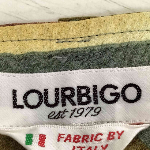 LOURBIGO 総柄 タック ワイド ショートパンツ レディース M-36