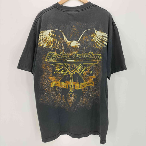 ハーレーダビッドソン HARLEY-DAVIDSON イーグル 両面 プリント クルーネック S/S Tシャツ メンズ