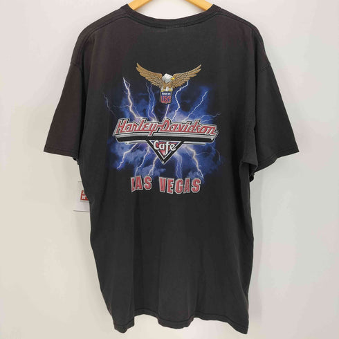 ハーレーダビッドソン HARLEY-DAVIDSON サンダー イーグル 両面 プリント クルーネック S/S Tシャツ メンズ