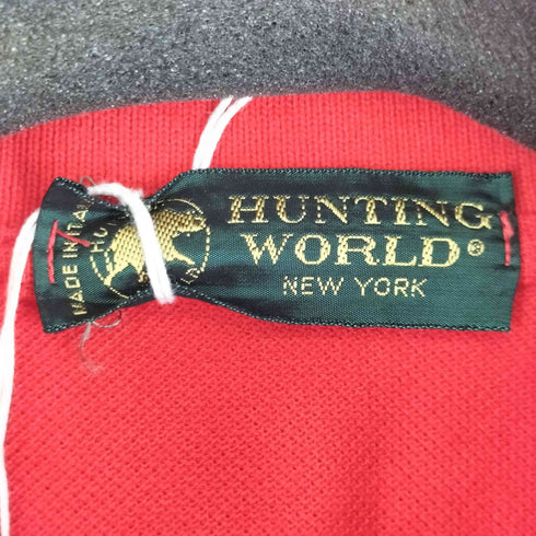 ハンティングワールド HUNTING WORLD ロゴ刺繍 S/S ポロシャツ メンズ import:M