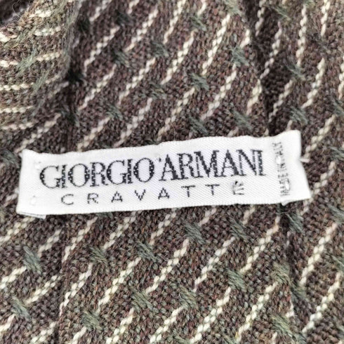 ジョルジオアルマーニ Giorgio Armani ストライプ 刺繍 ネクタイ メンズ