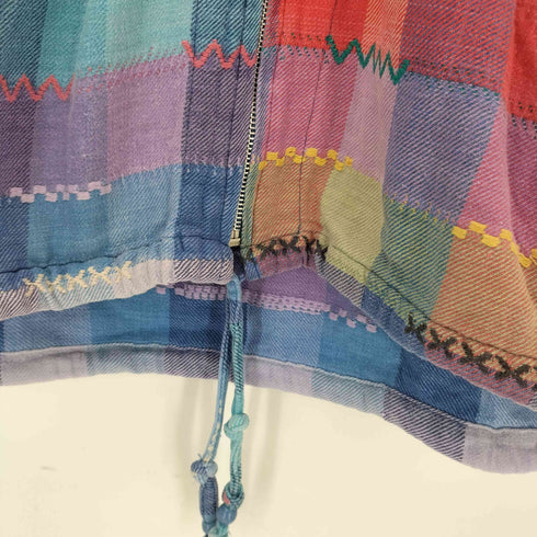 ANGELIQUE 刺繍マルチカラージップアップパーカー レディース