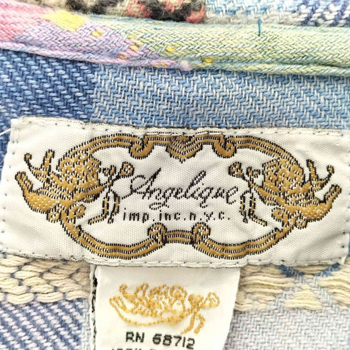 ANGELIQUE 刺繍マルチカラージップアップパーカー レディース