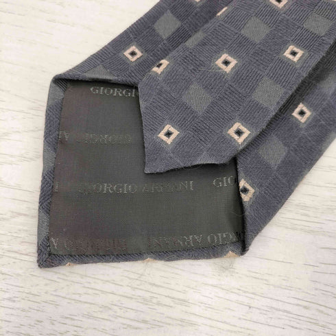 ジョルジオアルマーニ Giorgio Armani 総柄 ウール アセテート シルク ネクタイ メンズ