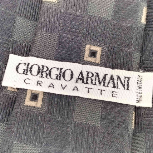 ジョルジオアルマーニ Giorgio Armani 総柄 ウール アセテート シルク ネクタイ メンズ