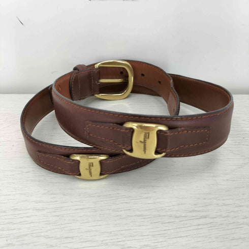 サルヴァトーレフェラガモ Salvatore Ferragamo ヴァラ・リボン レザーベルト メンズ 80