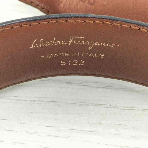 サルヴァトーレフェラガモ Salvatore Ferragamo ヴァラ・リボン レザーベルト メンズ 80