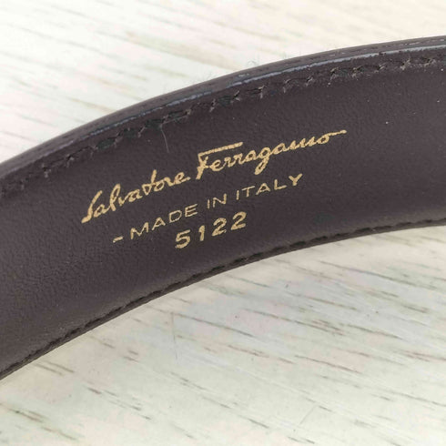 サルヴァトーレフェラガモ Salvatore Ferragamo ヴァラ・リボン レザーベルト メンズ 80