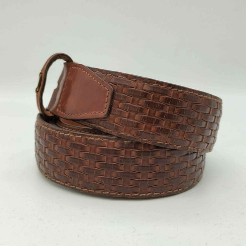 サルヴァトーレフェラガモ Salvatore Ferragamo メッシュ切替 レザーベルト メンズ 80